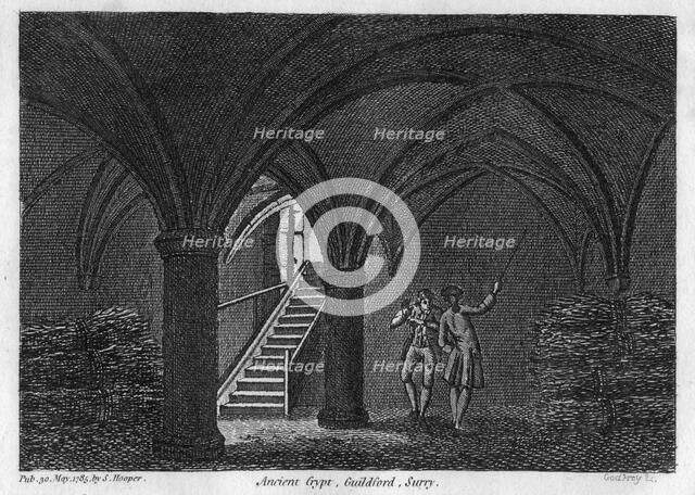 Ancient crypt, Guildford, Surrey, 1785.  Artist: Godfrey