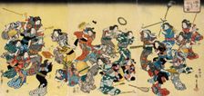 Ancient Custom of Attacking the Concubine, 1852. Creator: Ando Hiroshige
