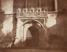 Ancient Door, Magdalen College, Oxford, 1843. Creator: William Henry Fox Talbot (British, 1800-1877)