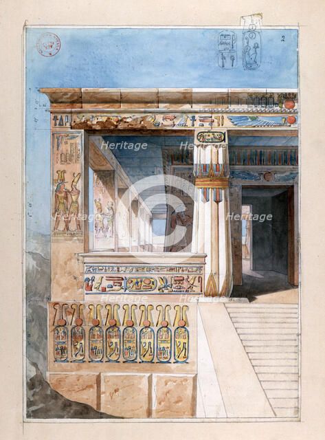 Ancient Egyptian temple, 19th century. Artist: Nestor l'Hote