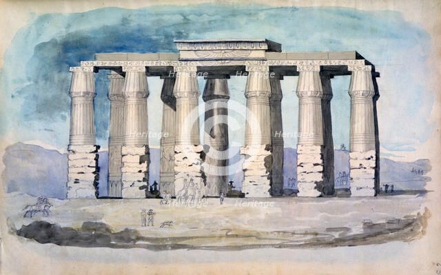 Ancient Egyptian temple, Egypt, 19th century. Artist: CH Smith