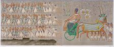 Ancient Egyptian coloured bas reliefs, 1822. Creator: Antoine Phelippeaux