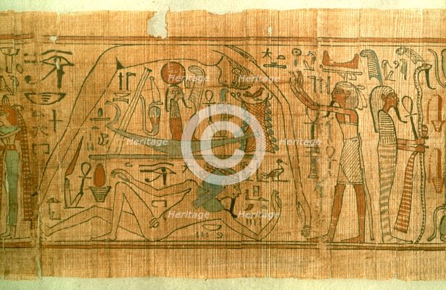 Ancient Egyptian cosmos, 11th-10th century BC. Artist: Unknown