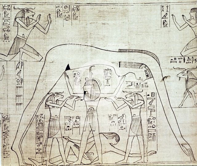 Ancient Egyptian cosmos, c1025 BC. Creator: Unknown.
