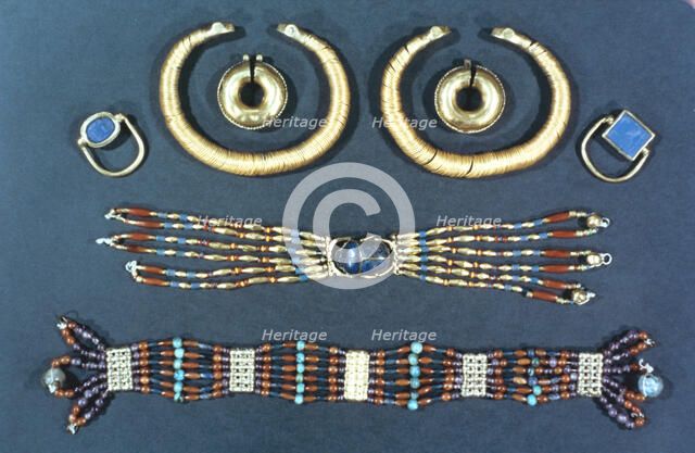 Ancient Egyptian jewellery. Artist: Unknown