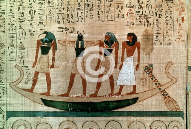 Ancient Egyptian papyrus, 11th-10th century BC. Artist: Unknown