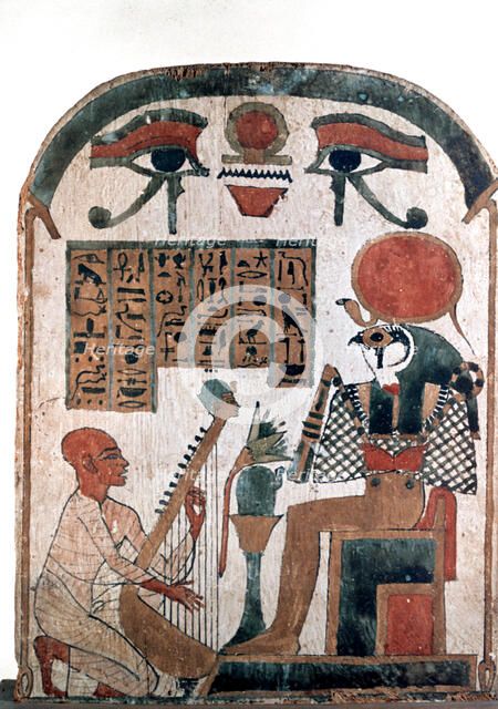 Ancient Egyptian stele, 11th-10th century BC. Artist: Unknown