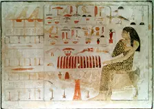 Ancient Egyptian stele with hieroglyphics, 27th-25th century BC