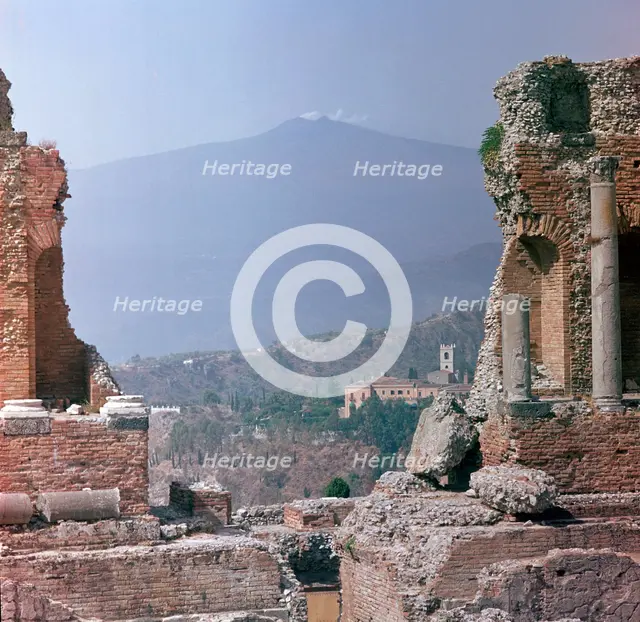 Ancient Greek theatre in Sicily, 1st century. Artist: Unknown