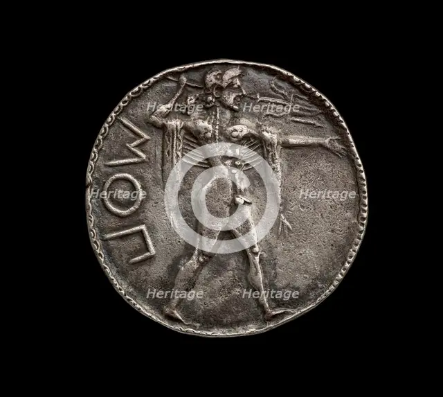 Ancient Greek incuse silver coin, 510-530. Artist: Unknown.