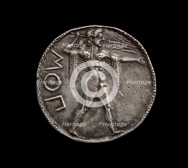 Ancient Greek incuse silver coin, 510-530. Artist: Unknown.