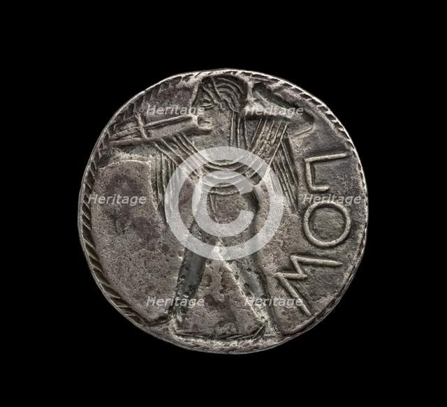 Ancient Greek incuse silver coin, 510 - 530. Artist: Unknown.