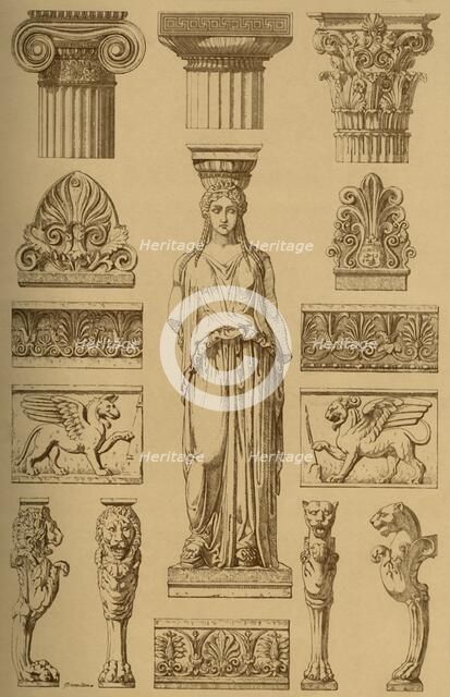 Ancient Greek ornamental architecture and sculpture, (1898).  Creator: Unknown.