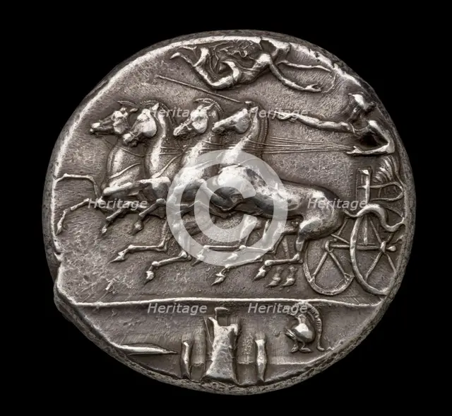 Ancient Greek silver coin, 404 BC-390 BC. Artist: Unknown.