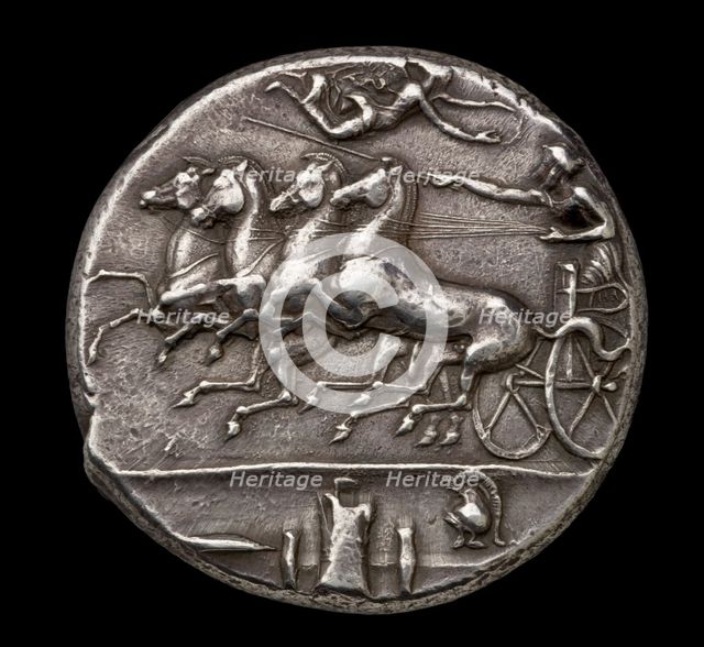 Ancient Greek silver coin, 404 BC-390 BC. Artist: Unknown.