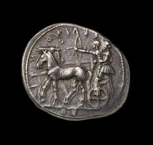Ancient Greek silver coin, 450 BC