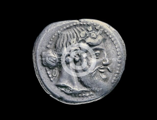 Ancient Greek silver coin, 460 BC. Artist: Unknown.