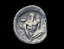Ancient Greek silver coin, 460 BC