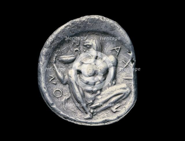 Ancient Greek silver coin, 460 BC. Artist: Unknown.