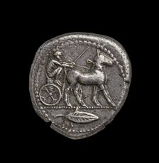 Ancient Greek silver coin, 480 BC