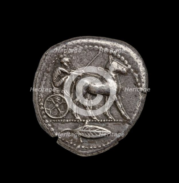 Ancient Greek silver coin, 480 BC. Artist: Unknown.
