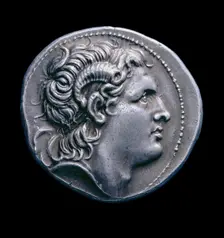 Ancient Greek silver coin, 286 BC-281 BC