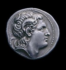 Ancient Greek silver coin, 286 BC-281 BC
