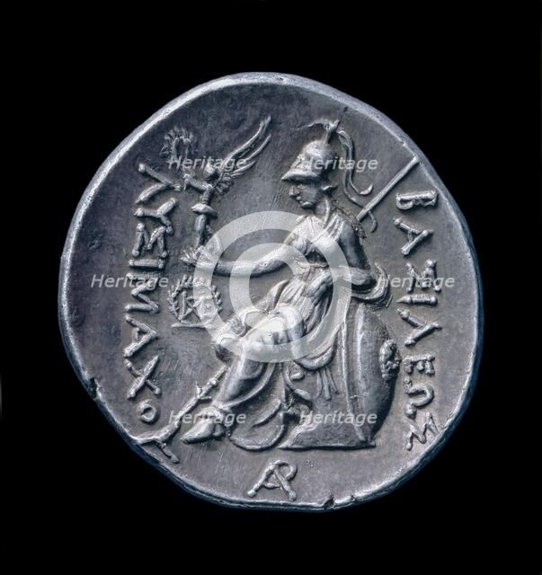 Ancient Greek silver coin, 286 BC-281 BC. Artist: Unknown.