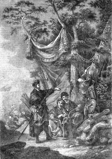 Ancient Kalmouc encampment on the banks of the Danube; Danubian Principalities 1854 1854. Creator: Unknown