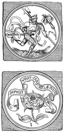 Ancient Playing Cards: Knave and Ace, (1833)