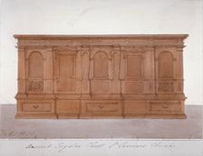 Ancient register chest from Southwark Cathedral, London, 1825. Artist: G Yates
