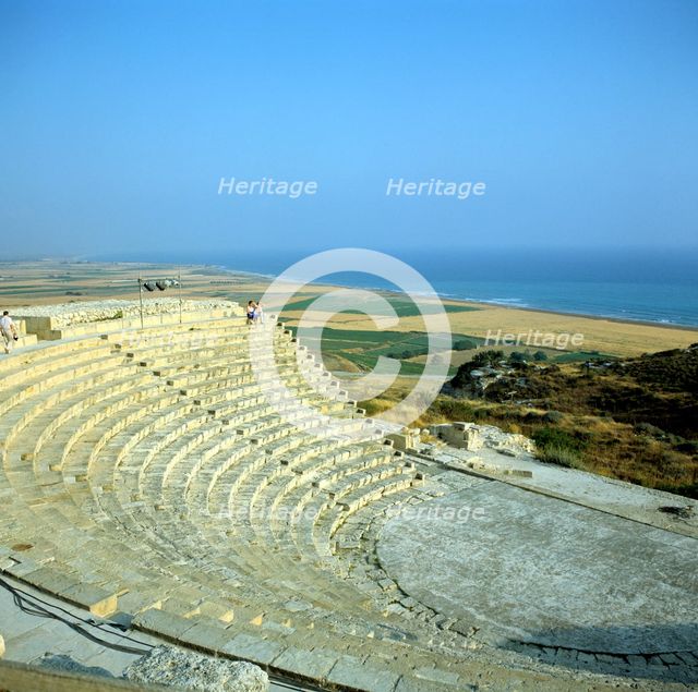 Ancient Roman theatre, Curium, Limassol, Cyprus. Creator: Peter Thompson.