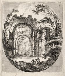 Ancient Ruins, 1756. Creator: Jean-Claude-Richard de Saint-Non (French, 1727-1791)