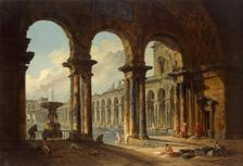 Ancient Ruins Used as Public Baths, 1798. Creator: Hubert Robert