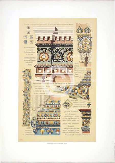 Ancient Russian Ornamental Tiles, 1895-1898. Artist: Suslov, Vladimir Vasilyevich (1857-1921)