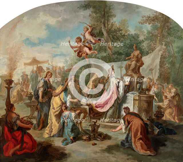 Ancient sacrificial scene, 1747. Creator: Anton Kern.