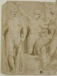 Ancient Sarcophagus Relief with the Labors of Hercules, 1521-1556. Creator: Girolamo da Carpi