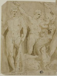 Ancient Sarcophagus Relief with the Labors of Hercules, 1521-1556. Creator: Girolamo da Carpi