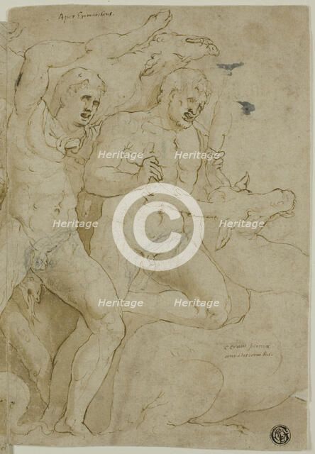 Ancient Sarcophagus Relief with the Labors of Hercules, 1521-1556. Creator: Girolamo da Carpi.