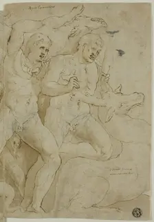 Ancient Sarcophagus Relief with the Labors of Hercules, 1521-1556. Creator: Girolamo da Carpi