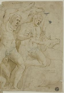 Ancient Sarcophagus Relief with the Labors of Hercules, 1521-1556. Creator: Girolamo da Carpi