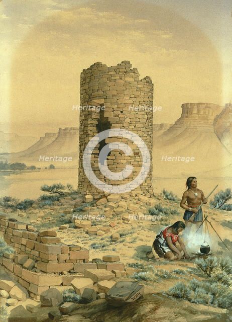 Ancient Stone Round Tower, 1875. Creator: William Henry Holmes.