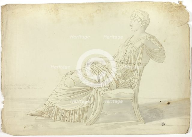 Ancient Statue of Agrippina, 1775. Creator: John Downman.