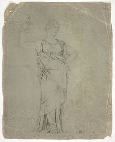 Ancient Statue of Standing Female Figure, c. 1775. Creator: John Downman