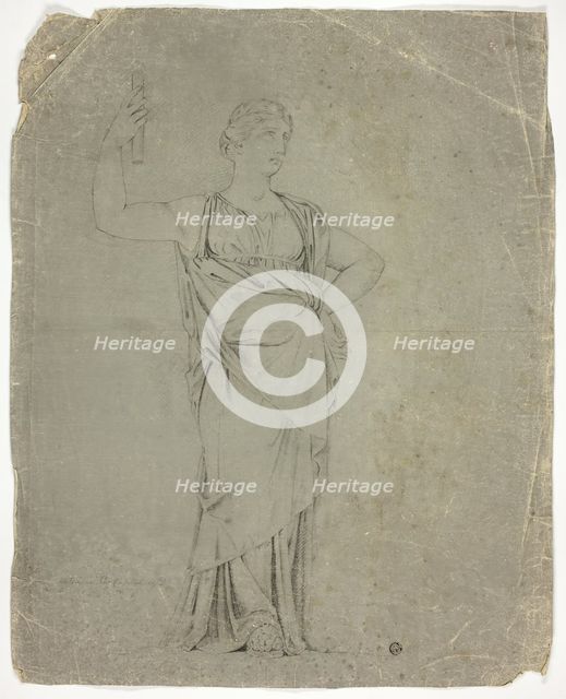 Ancient Statue of Standing Female Figure, c. 1775. Creator: John Downman.