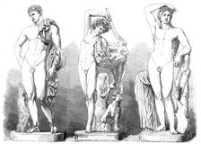 Ancient statues in the British Museum, from the Farnese Palace at Rome, 1864. Creator: Unknown