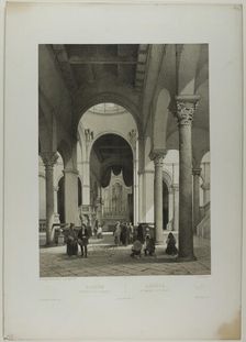 Ancona: Interior of St. Syriacus, plate 38 from Italie Monumentale et Pittoresque, c. 1848. Creator: Nicolas-Marie-Joseph Chapuy
