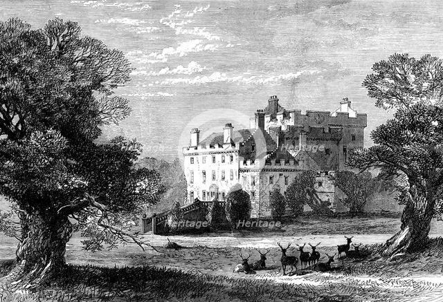 Ancrum House, near Jedburgh, lately destroyed by fire, 1873. Creator: Unknown.