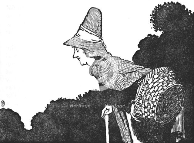 'And Met an Old Woman with a Basket Full of Berries', c1930. Artist: W Heath Robinson.
