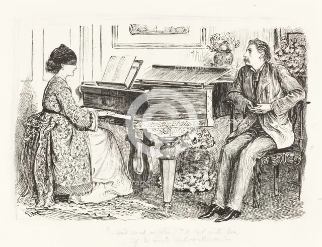 --And mist or glim, I'd sail with him, if he would sail with me--, c. 1865. Creator: George du Maurier.